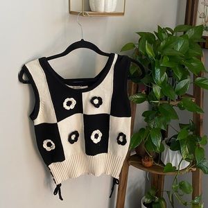 Black and White Sweater Vest NWT